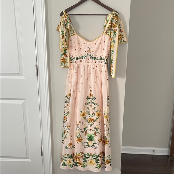 FARM Rio Pink and Yellow Floral Maxi Dress - joarbit.com